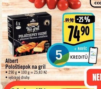 Albert Pološtiepok na gril