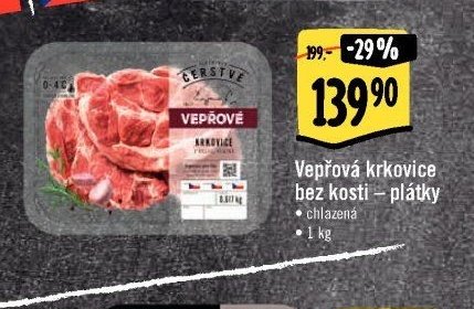 Vepřová krkovice bez kosti – plátky