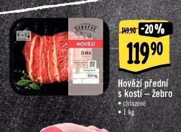 Hovězí přední s kostí – žebro