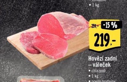 Hovězí zadní – váleček
