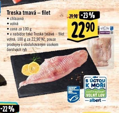 Treska tmavá - filet