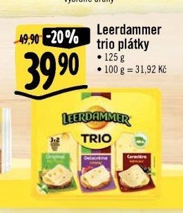 Leerdammer trio plátky