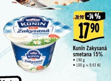 Kunín Zakysaná smetana 15%