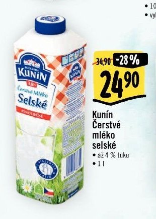 Kunín Čerstvé mléko selské