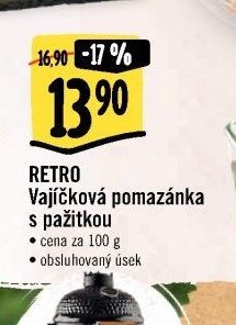 RETRO Vajíčková pomazánka s pažitkou