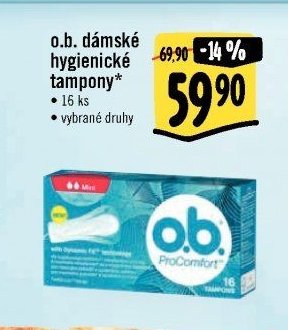 o.b. dámské hygienické tampony