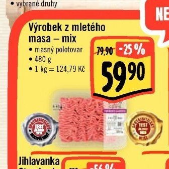 Výrobek z mletého masa – mix