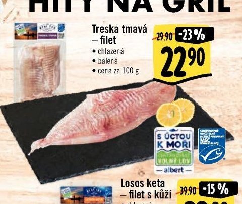 Treska tmavá - filet