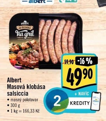 Albert Masová klobása salsiccia