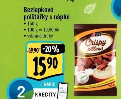 Cereálie polštářky bez lepku Crispy dexi