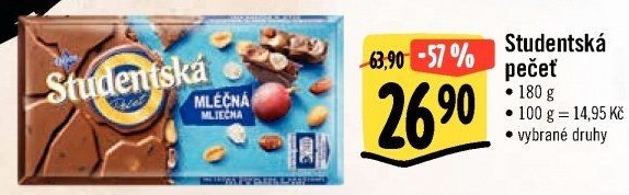 Čokoláda Studentská pečeť Orion
