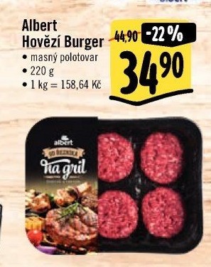 Hovězí burger Od řezníka na gril Albert