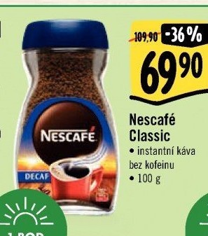 Instantní káva bez kofeinu Nescafé Classic