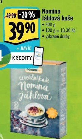 Kaše cereální jáhlová bez lepku Nomina Nominal