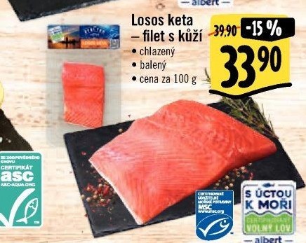 Losos divoký Keta filety Albert