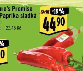Paprika červená bio Nature'