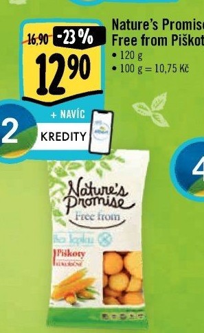 Piškoty bez lepku Free From Nature'