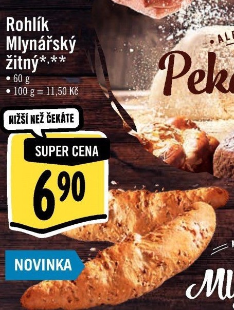 Rohlík Mlynářský žitný Albert