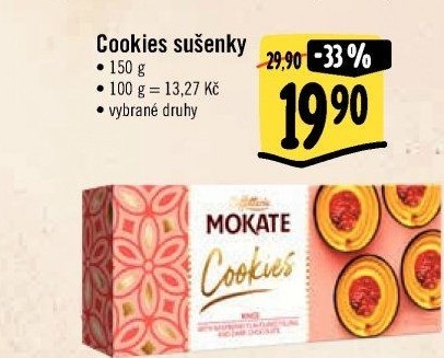 Sušenky Cookies Mokate Caffetteria
