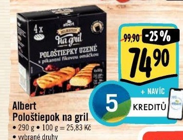 Sýr Pološtiepok na gril Delikatesy na gril Albert