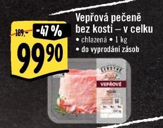 Vepřová pečeně bez kosti Albert