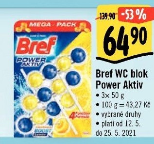 WC blok tuhý Power Aktiv Bref