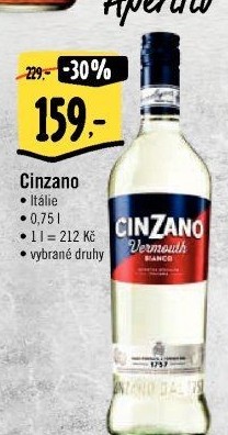 Aperitivy Cinzano