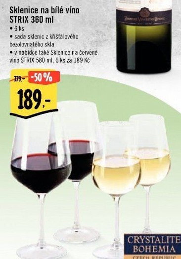 Sklenice na bílé víno Crystalite Bohemia