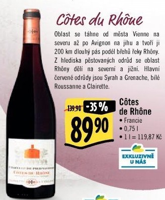Vína Cotes de Rhone