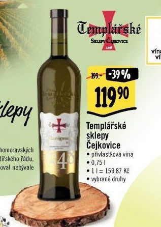 Vína Templářské sklepy Čejkovice - přívlastková