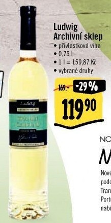 Víno Archivní sklep Vinařství Ludwig - přívlastkové