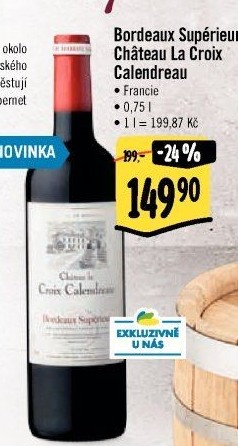 Víno Bordeaux Superieur Château La Croix Calendreau