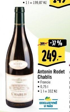 Víno červené Antonin Rodet Chablis