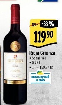 Víno Crianza Rioja