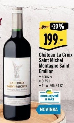 Víno Montagne Saint Emilion Chateau La Croix Saint Michel