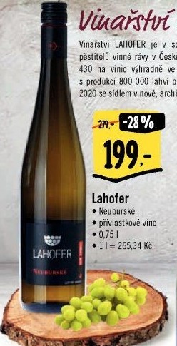 Víno Neuburské Vinařství Lahofer - přívlastkové