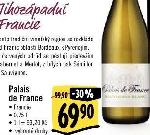 Víno Palais de France