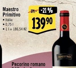 Víno Primitivo Maestro Cielo