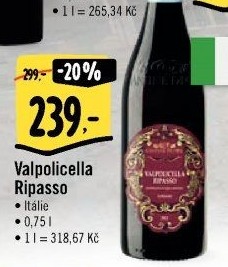 Víno Valpolicella Ripasso Cantine di Ora