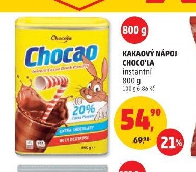 KAKAOVÝ NÁPOJ CHOCO'LA instantní 800 g