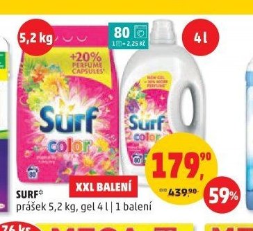 SURF prášek 5,2 kg, gel 4 l