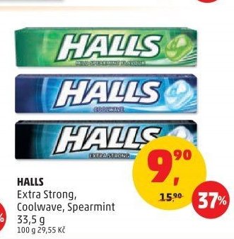 HALLS Extra Strong, Coolwave, Spearmint