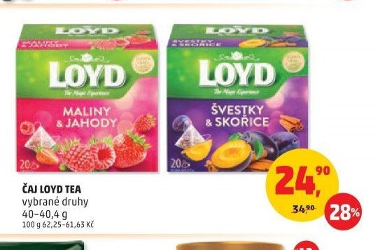 Čaj Loyd Tea vybrané druhy 40–40,4 g