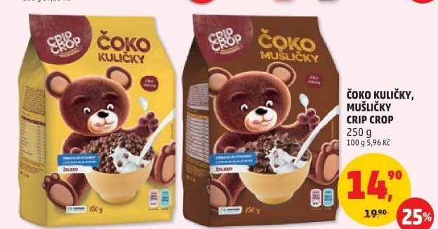 Cereálie Čokoládové kuličky Crip Crop