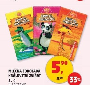 Čokoláda Animal Kingdom Kraš