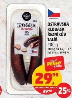 Ostravská klobása Řezníkův talíř