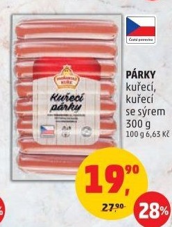 Párky kuřecí Vodňanské kuře