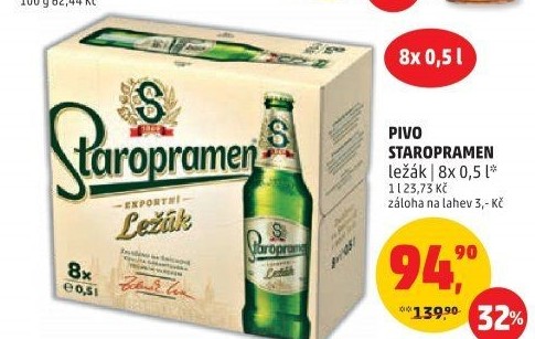 Pivo ležák Staropramen
