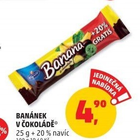 Tyčinka Banán v čokoládě Figaro
