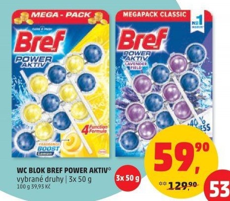 WC blok tuhý Power Aktiv Bref